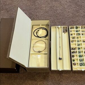 Pandora Black and Silver Bracelet Set